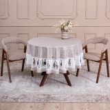 Скатерть "FAMILY FARM" круглая 190 см , 100% хлопок, клетка , твил, пропитка LEFARD 850-748-22