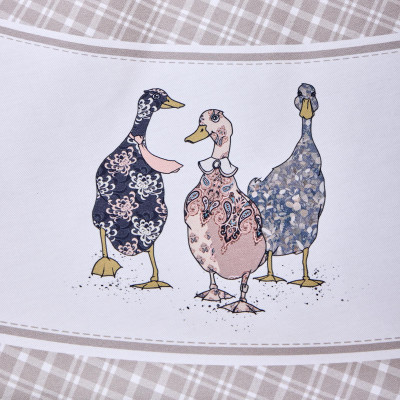 Скатерть "FAMILY FARM" круглая 190 см , 100% хлопок, клетка , твил, пропитка LEFARD 850-748-22-5