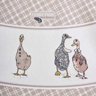 Скатерть круглая "FAMILY FARM" 150 см ,100% хлопок, клетка,твил, пропитка LEFARD 850-748-23-14