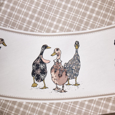 Скатерть круглая "FAMILY FARM" 150 см ,100% хлопок, клетка,твил, пропитка LEFARD 850-748-23-16