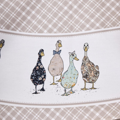 Скатерть круглая "FAMILY FARM" 150 см ,100% хлопок, клетка,твил, пропитка LEFARD 850-748-23-17