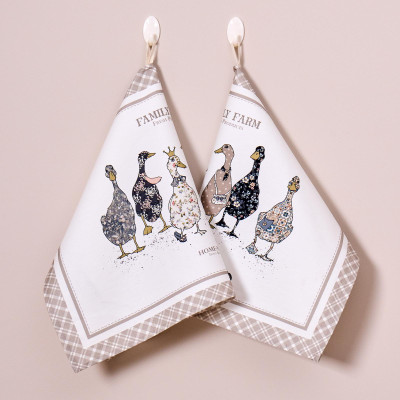 Набор полотенец из 2-хшт "FAMILY FARM",40х60см, 100% хлопок, клетка,твил LEFARD 850-748-61