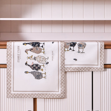 Набор полотенец из 2-хшт "FAMILY FARM",40х60см, 100% хлопок, клетка,твил LEFARD 850-748-61-6