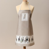 Фартук " FAMILY FARM" , 60х70см 100% хлопок, клетка, кайма, твил, пропитка LEFARD 850-748-7