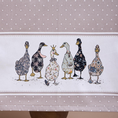 Скатерть "FAMILY FARM" 160х220см , 100% хлопок, капучино, твил, пропитка LEFARD 850-749-21-12