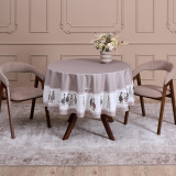 Скатерть круглая "FAMILY FARM" 190 см ,100% хлопок, капучино ,твил, пропитка LEFARD 850-749-22