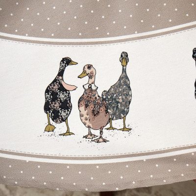 Скатерть круглая"family farm" 150 см ,100% хлопок,капучино ,твил, пропитка LEFARD 850-749-23-8