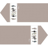 Дорожка на стол "FAMILY FARM", 45х215см, капучино, кайма 100% хлопок,твил LEFARD 850-749-34