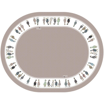 Скатерть овальная "FAMILY FARM",140х180см, капучино 100% хлопок,твил c пропиткой LEFARD 850-749-4