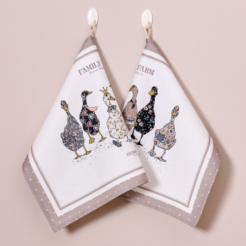 Набор полотенец из 2-хшт"family farm",40х60см, 100% хлопок, капучино LEFARD 850-749-61