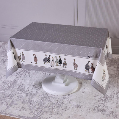 Скатерть "FAMILY FARM" 140х180см ,100% хлопок , серый , твил, пропитка LEFARD 850-750-2-12