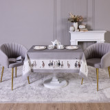 Скатерть "FAMILY FARM" 140х180см ,100% хлопок , серый , твил, пропитка LEFARD 850-750-2