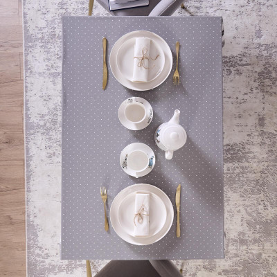 Скатерть "FAMILY FARM" 140х180см ,100% хлопок , серый , твил, пропитка LEFARD 850-750-2-4