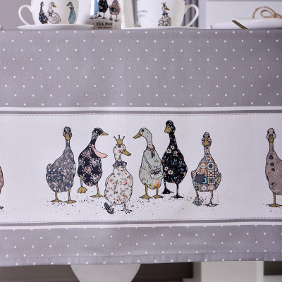 Скатерть "FAMILY FARM" 140х180см ,100% хлопок , серый , твил, пропитка LEFARD 850-750-2-7