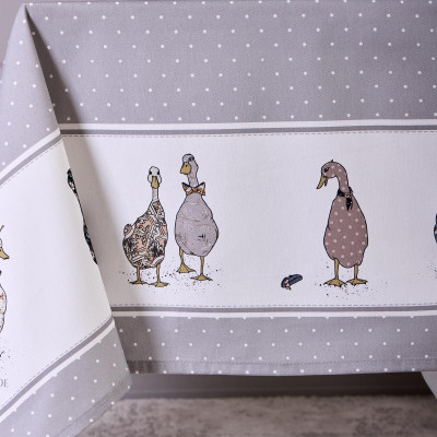 Скатерть "FAMILY FARM" 140х180см ,100% хлопок , серый , твил, пропитка LEFARD 850-750-2-8