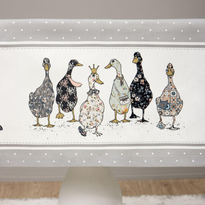 Скатерть "FAMILY FARM" 110х140см , 100% хлопок серый, твил, пропитка LEFARD 850-750-20-11