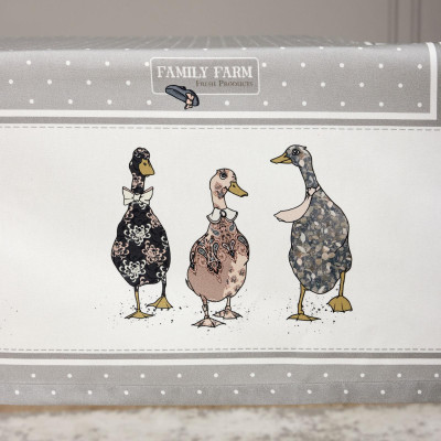 Скатерть "FAMILY FARM" 110х140см , 100% хлопок серый, твил, пропитка LEFARD 850-750-20-12