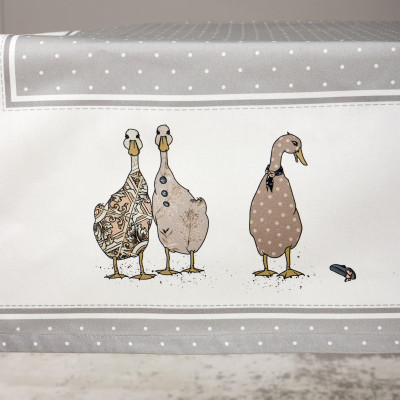 Скатерть "FAMILY FARM" 110х140см , 100% хлопок серый, твил, пропитка LEFARD 850-750-20-13