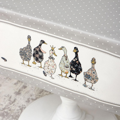 Скатерть "FAMILY FARM" 110х140см , 100% хлопок серый, твил, пропитка LEFARD 850-750-20-8