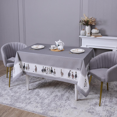 Скатерть "FAMILY FARM" 160х220см , 100% хлопок, серый, твил, пропитка LEFARD 850-750-21-9