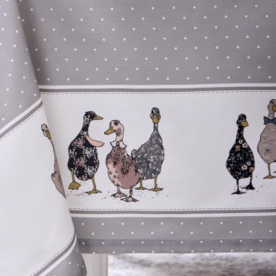 Скатерть "FAMILY FARM" 160х220см , 100% хлопок, серый, твил, пропитка LEFARD 850-750-21-17