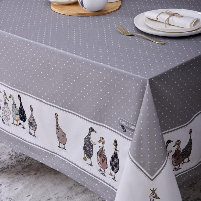Скатерть "FAMILY FARM" 160х220см , 100% хлопок, серый, твил, пропитка LEFARD 850-750-21-6