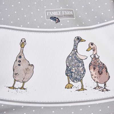 Скатерть круглая "FAMILY FARM" 150 см ,100% хлопок,серый ,твил, пропитка LEFARD 850-750-23-6