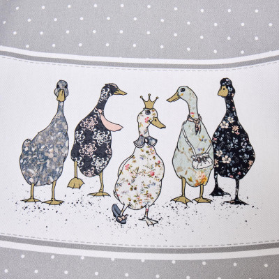 Скатерть круглая "FAMILY FARM" 150 см ,100% хлопок,серый ,твил, пропитка LEFARD 850-750-23-7