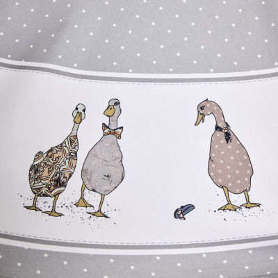 Скатерть круглая "FAMILY FARM" 150 см ,100% хлопок,серый ,твил, пропитка LEFARD 850-750-23-8