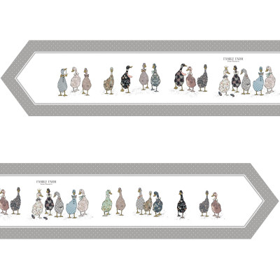 Дорожка на стол "FAMILY FARM", 45х300см, серый, 100% хлопок,твил LEFARD 850-750-32