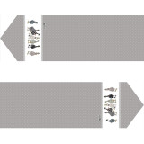 Дорожка на стол "FAMILY FARM", 45х300см, серый, кайма 100% хлопок,твил LEFARD 850-750-35