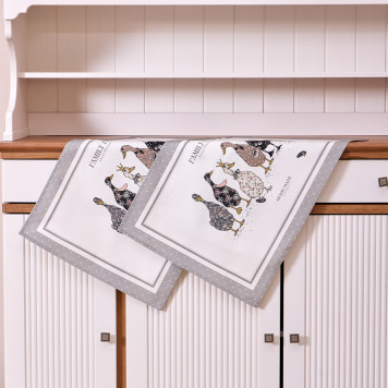 Набор полотенец из 2х шт "FAMILY FARM",40х60см, 100% хлопок, серый LEFARD 850-750-61-4