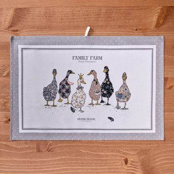 Набор полотенец из 2х шт "FAMILY FARM",40х60см, 100% хлопок, серый LEFARD 850-750-61-5