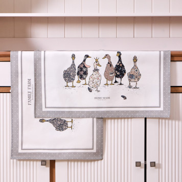 Набор полотенец из 2х шт "FAMILY FARM",40х60см, 100% хлопок, серый LEFARD 850-750-61-6