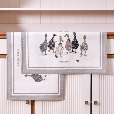 Набор полотенец из 2х шт "FAMILY FARM",40х60см, 100% хлопок, серый LEFARD 850-750-61-6