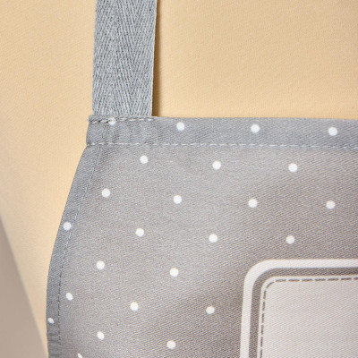 Фартук " FAMILY FARM" , 60х70см 100% хлопок, серый, кайма, твил, пропитка LEFARD 850-750-7-1