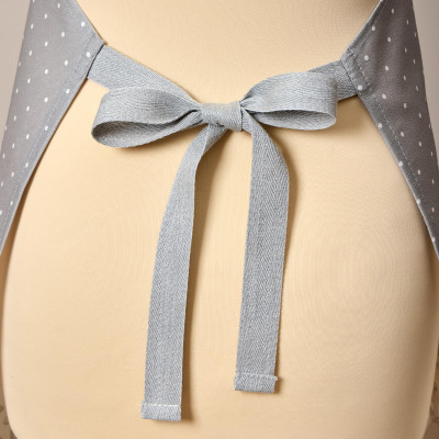 Фартук " FAMILY FARM" , 60х70см 100% хлопок, серый, кайма, твил, пропитка LEFARD 850-750-7-5