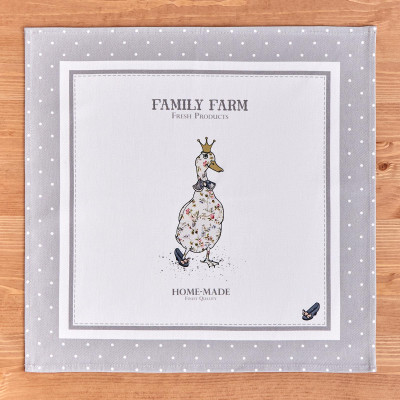 Набор салфеток из 2-х шт "FAMILY FARM" 40х40см, твил, 100% хлопок, серый LEFARD 850-750-8-5