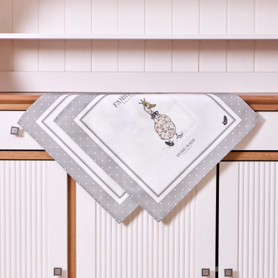 Набор салфеток из 2-х шт "FAMILY FARM" 40х40см, твил, 100% хлопок, серый LEFARD 850-750-8-7