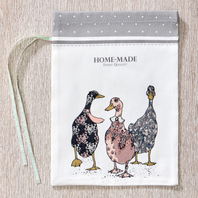 Набор мешочков из 2-х шт " FAMILY FARM" 20х29см, 100% хлопок, серый, твил, пропитка LEFARD 850-750-91-3