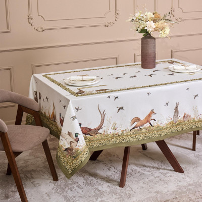 Скатерть "ОХОТА" 160х220см ,100% хлопок, твил, пропитка LEFARD 850-751-21-10