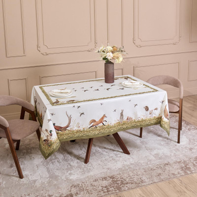 Скатерть "ОХОТА" 160х220см ,100% хлопок, твил, пропитка LEFARD 850-751-21-11
