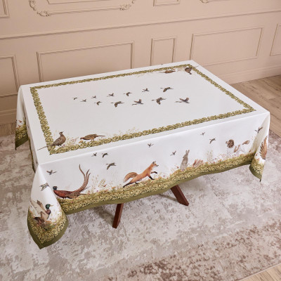 Скатерть "ОХОТА" 160х220см ,100% хлопок, твил, пропитка LEFARD 850-751-21-15
