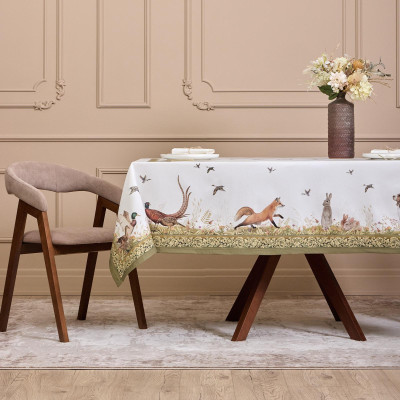 Скатерть "ОХОТА" 160х220см ,100% хлопок, твил, пропитка LEFARD 850-751-21-3