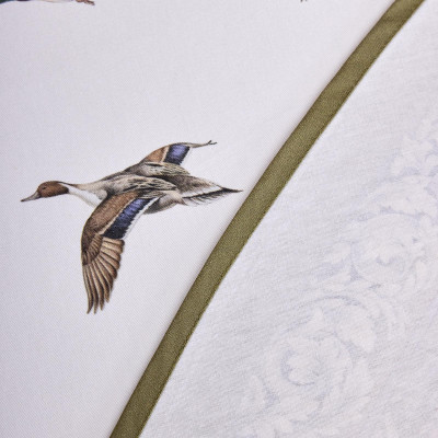 Скатерть круглая "ОХОТА"190 см ,100% хлопок,зеленый, твил, пропитка LEFARD 850-751-22-1