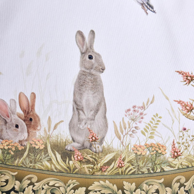 Скатерть круглая" ОХОТА" 150 см ,100% хлопок,зеленый ,твил, пропитка LEFARD 850-751-23-10