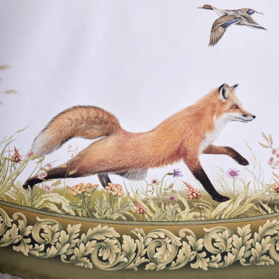 Скатерть круглая" ОХОТА" 150 см ,100% хлопок,зеленый ,твил, пропитка LEFARD 850-751-23-11