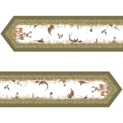 Дорожка на стол "ОХОТА", 45х300см, зеленый, 100% хлопок,твил LEFARD 850-751-32