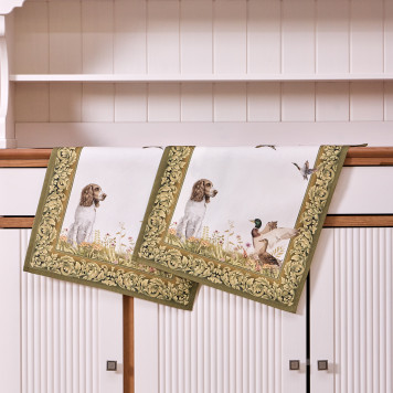 Набор полотенец из 2х шт " ОХОТА" ,40х60см, 100% хлопок, собака LEFARD 850-751-6-6