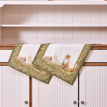 Набор полотенец из 2хшт " ОХОТА" ,40х60см, 100% хлопок, лиса LEFARD 850-751-61-6